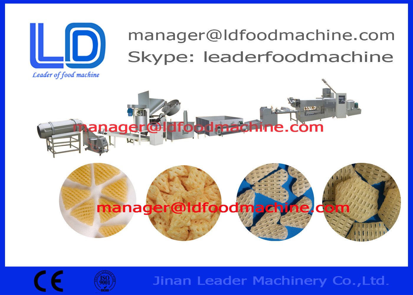 Πατατάκια αμύλου καλαμποκιού/τρισδιάστατα μηχανήματα σβόλων πρόχειρων φαγητών αλευριού σίτου για την κατασκευή τροφίμων πρόχειρων φαγητών