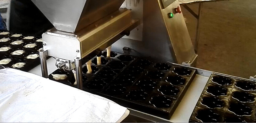 Γραμμή παραγωγής κέικ φλυτζανιών στάσεων για τις μηχανές ψησίματος ψωμιού ψαριών πιθήκων κουνελιών